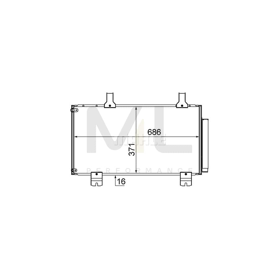 MAHLE ORIGINAL AC 610 000S Air conditioning condenser for HONDA ACCORD with dryer | ML Performance Car Parts