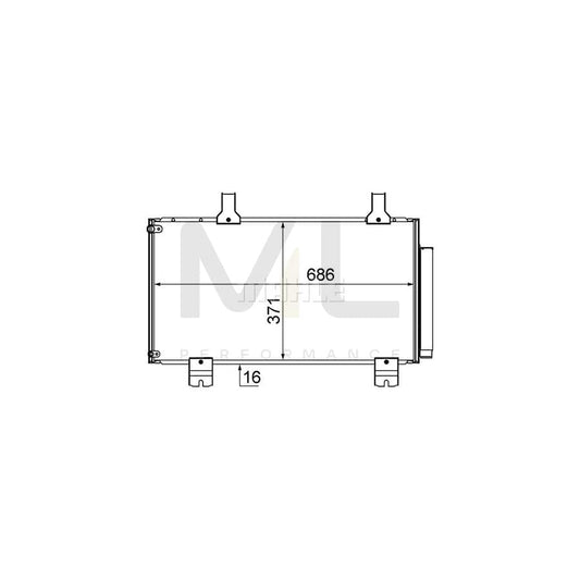 MAHLE ORIGINAL AC 610 000S Air conditioning condenser for HONDA ACCORD with dryer | ML Performance Car Parts