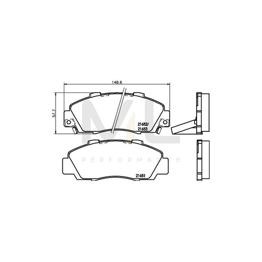 Hella 8DB 355 016-441 Brake Pad Set With Acoustic Wear Warning | ML Performance Car Parts