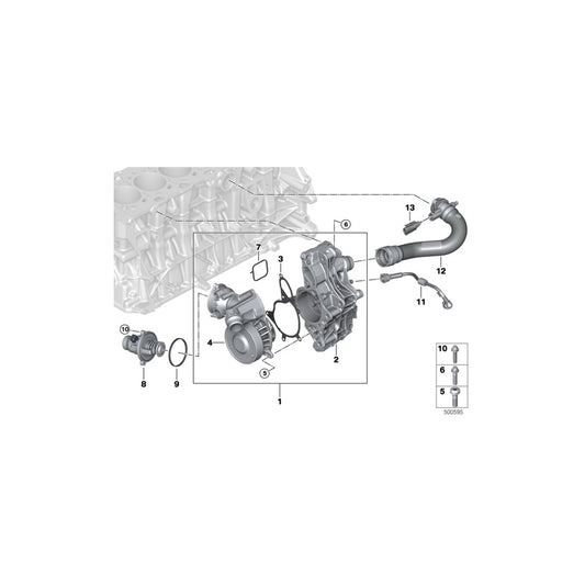 Genuine BMW 11518094658 Coolant Pump, Mechanical (Inc. X3 M & X4 M) | ML Performance UK Car Parts