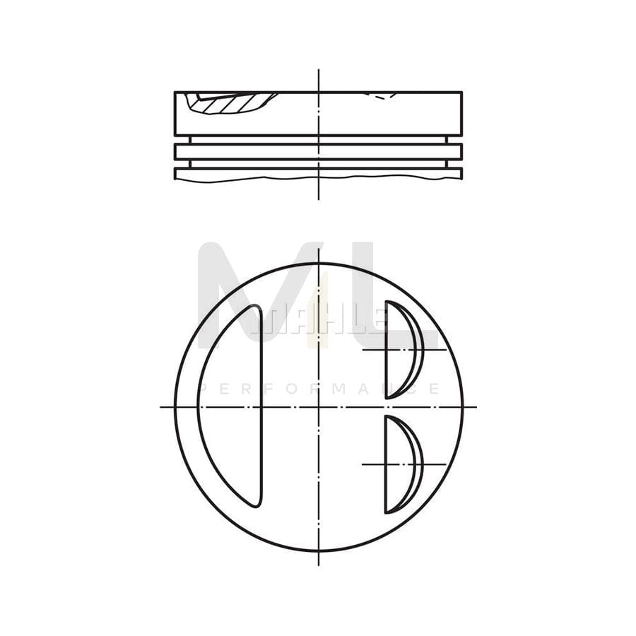 MAHLE ORIGINAL 011 97 01 Piston 95,5 mm | ML Performance Car Parts