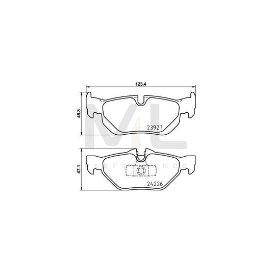 Hella 8DB 355 011-301 Brake Pad Set Prepared For Wear Indicator | ML Performance Car Parts