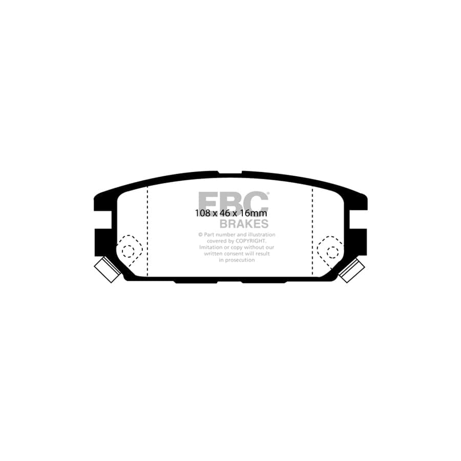 EBC PD09KR571 Mitsubishi Bluestuff Rear Brake Pad & USR Disc Kit (Inc. Galant, Lancer Evo, Legnum) 2 | ML Performance UK Car Parts