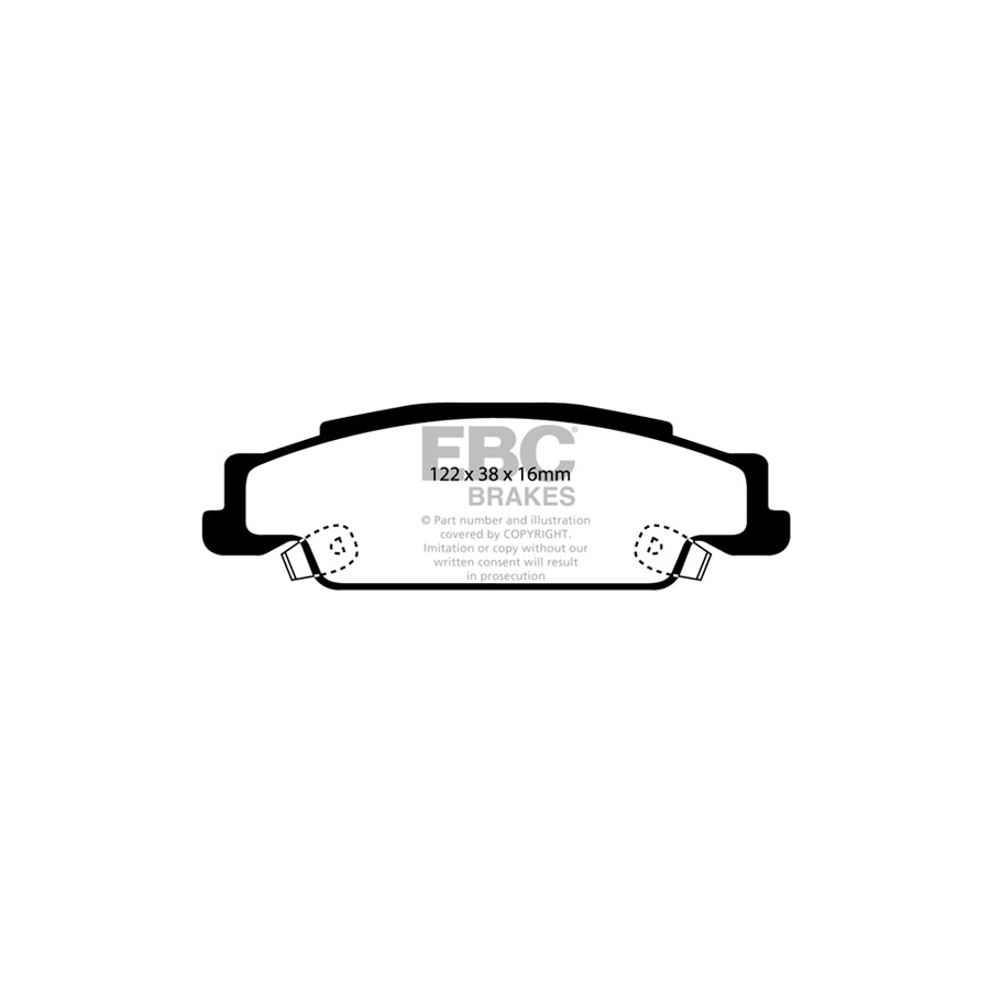EBC DP31646C Cadillac Redstuff Rear Brake Pads (Inc. CTS & STS) 2 | ML Performance UK Car Parts