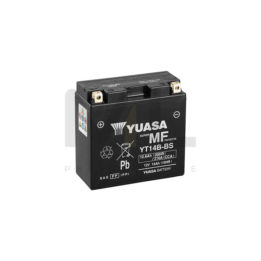 Yuasa YT14B-BS 12v VRLA Motorbike & Motorcycle Battery | ML Performance UK Car Parts