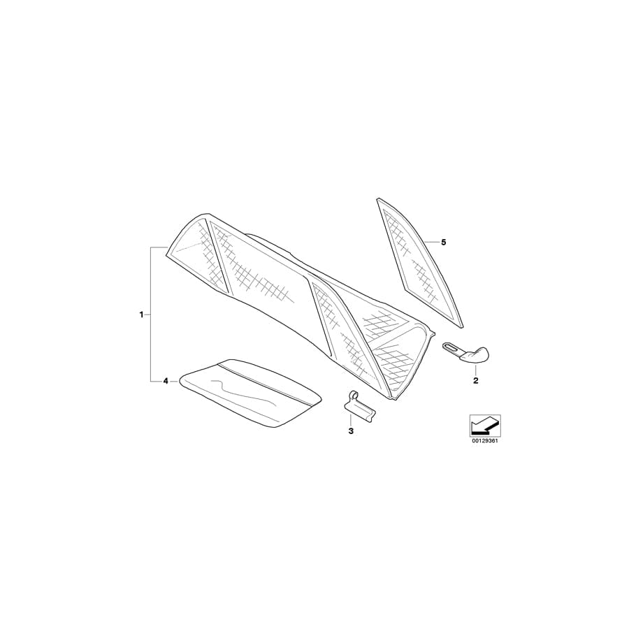 Genuine BMW 54317141836 E46 Wind Deflector, Right (Inc. 325Ci, 320Ci & 323Ci) | ML Performance UK Car Parts