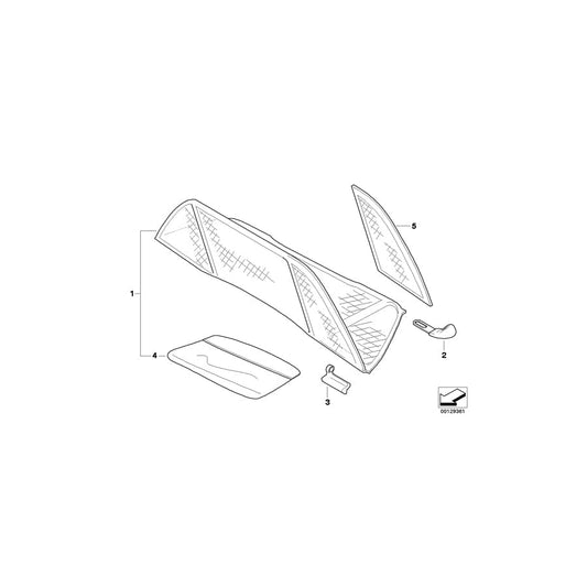 Genuine BMW 54317141836 E46 Wind Deflector, Right (Inc. 325Ci, 320Ci & 323Ci) | ML Performance UK Car Parts