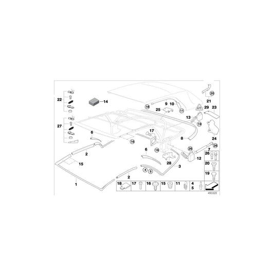 Genuine BMW 54347051490 E46 Mounting Parts Kit, Potentiometer (Inc. 323Ci, 325Ci & 318Ci) | ML Performance UK