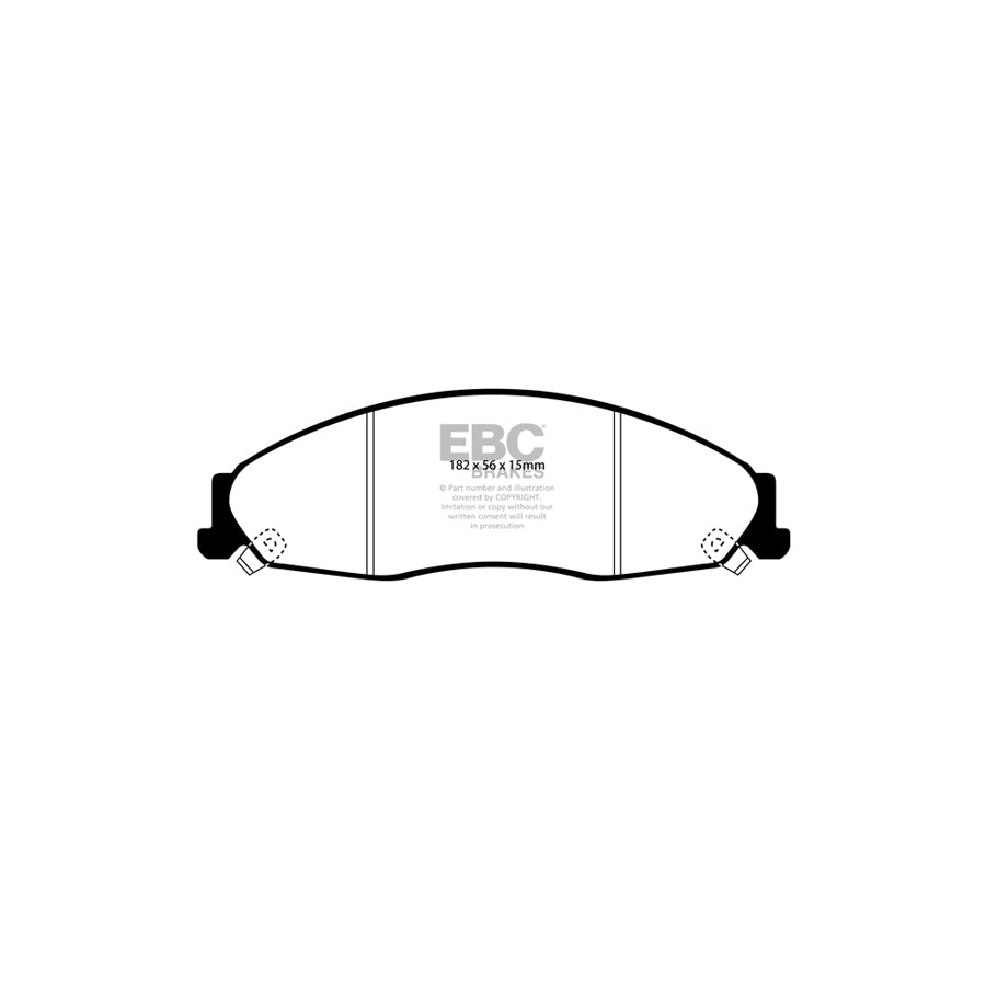 EBC DP31645C Cadillac Redstuff Front Brake Pads (Inc. CTS & STS) 2 | ML Performance UK Car Parts