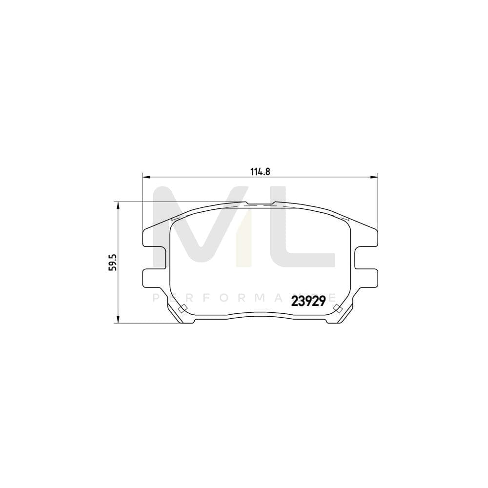 Brembo P 56 050 Brake Pad Set For Lexus Rx I (Xu10) Excl. Wear Warning Contact | ML Performance Car Parts