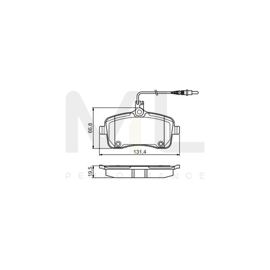 Bosch 0986495091 Brake Pad Set For Peugeot 407 Incl. Wear Warning Contact, With Mounting Manual BP1536 | ML Performance Car Parts