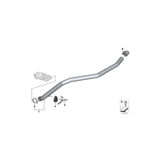 Genuine BMW 18307636058 E70 Exhaust Pipe (Inc. X5 35iX & X5 40iX) | ML Performance UK Car Parts