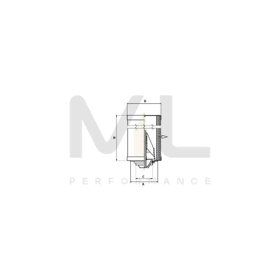 MANN-FILTER 49 001 55 201 Filter, compressed air system  | ML Performance Car Parts