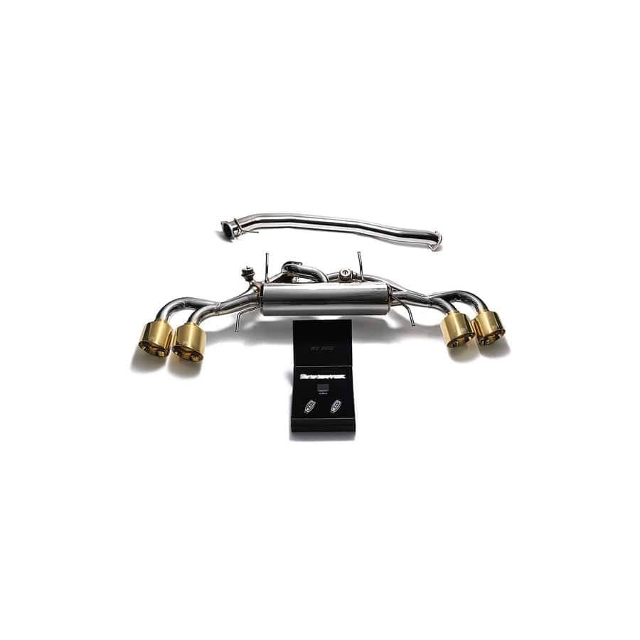 Armytrix NI35S-QS12G Valvetronic 90mm Exhaust System Nissan GT-R R35 2009-2021 with Quad Gold 5" | ML Performance UK UK Car Parts