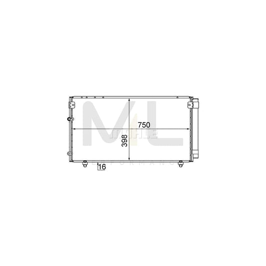 MAHLE ORIGINAL AC 606 000S Air conditioning condenser for TOYOTA Avensis Verso (M2) with dryer | ML Performance Car Parts