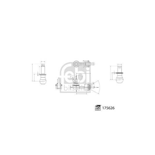 Febi Bilstein 175626 Anti Roll Bar Link For Tesla Model S (5Yjs)