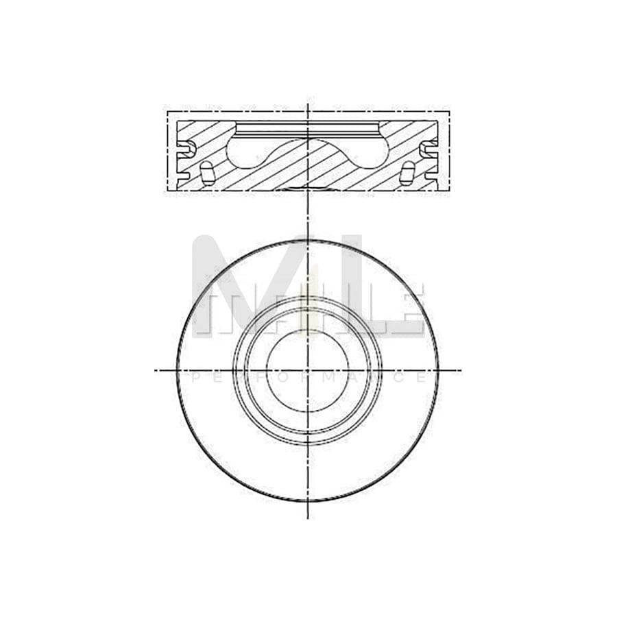MAHLE ORIGINAL 013 PI 00140 000 Piston 89,92 mm, with cooling duct, with piston ring carrier | ML Performance Car Parts