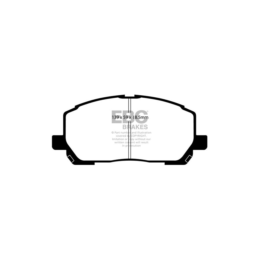 EBC DP61634 Lexus Toyota Greenstuff Front Brake Pads - Akebono Caliper (Inc. RX300 & Highlander) 2 | ML Performance UK Car Parts