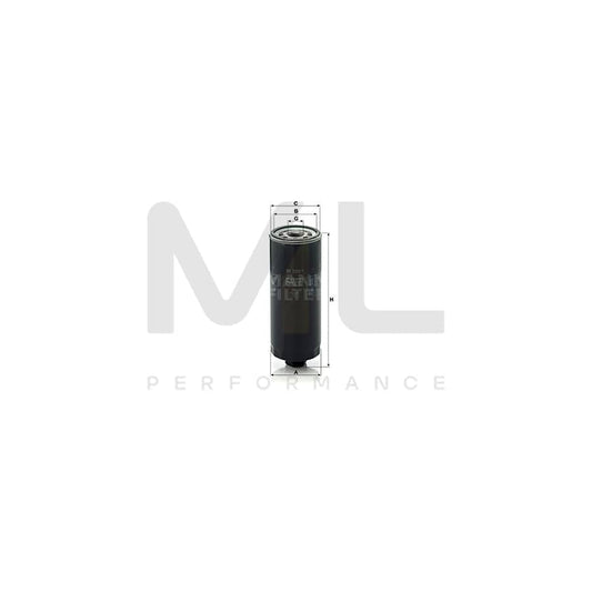 MANN-FILTER W 735/1 Oil Filter Spin-on Filter, with one anti-return valve | ML Performance Car Parts