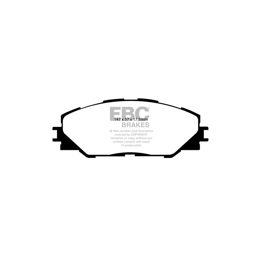 EBC DP21792 Toyota Greenstuff Front Brake Pads - Bosch/Akebono Caliper (Inc. Auris, Mirai, Prius Plus) 2 | ML Performance UK Car Parts