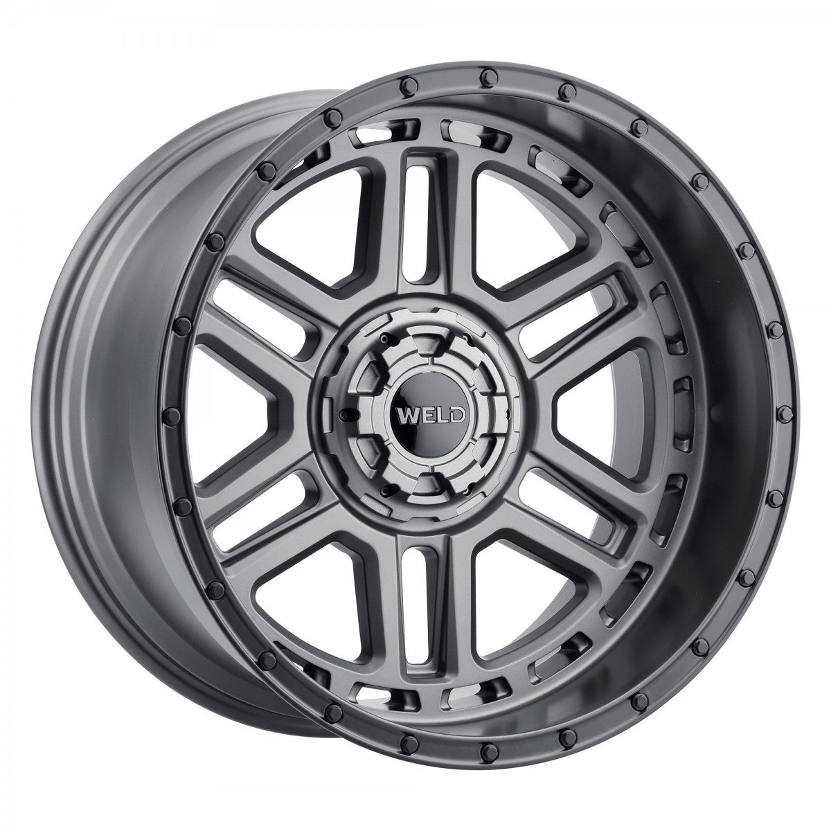 Weld W22122098475-P2 Crux W221 Wheel 22x12 6x139.7 ET-44 BS4.75 Satin Gunmetal - Satin Black