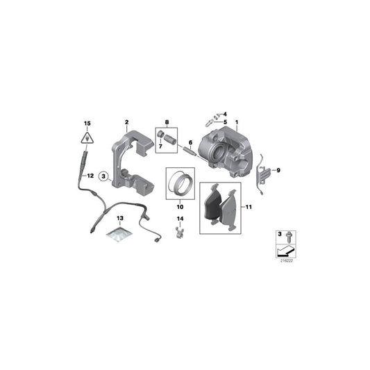 Genuine BMW 34116788431 F16 E70 E72 Caliper Housing Left (Inc. X5 50iX 4.4, X6 50iX & Hybrid X6) | ML Performance UK Car Parts