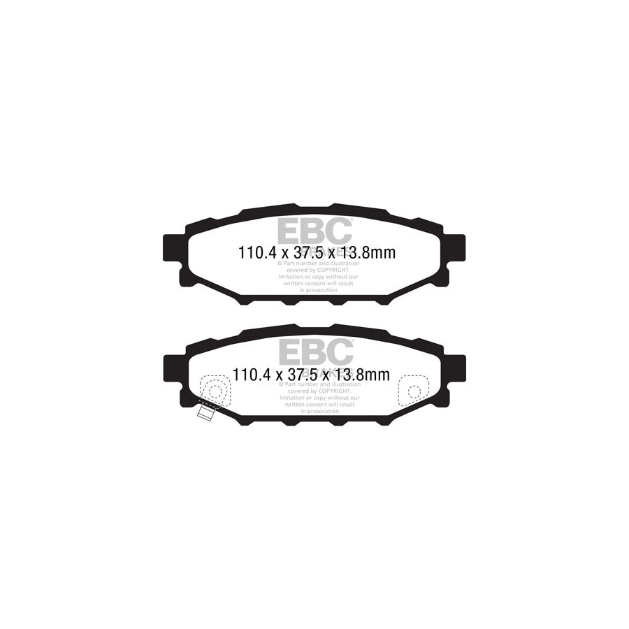 EBC PD14KR263 Subaru Bluestuff Rear Brake Pad & GD Disc Kit - Akebono Caliper (Inc. Legacy & Outback) 2 | ML Performance UK Car Parts