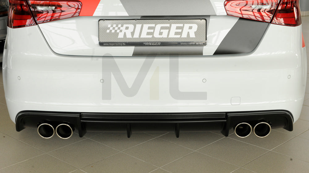 Rieger 00056813 Audi 8V S3 Rear Diffuser 5 | ML Performance UK Car Parts