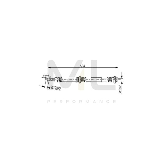 BOSCH 1 987 476 995 Brake Hose for NISSAN Almera Tino (V10) 493mm, M10x1 | ML Performance Car Parts