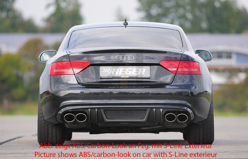 Rieger 00055416 Audi B8 B81 A5 Rear Diffuser 3 | ML Performance UK Car Parts