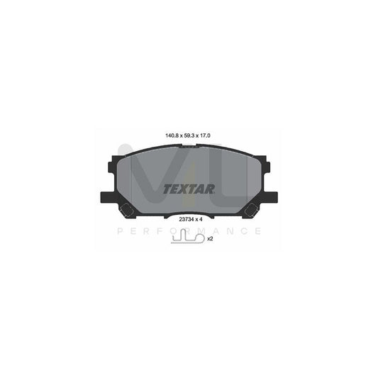 TEXTAR 2373401 Brake pad set not prepared for wear indicator | ML Performance Car Parts