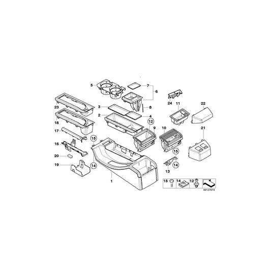 Genuine BMW 51167000481 E46 Insert For Telephone Console GRAU (Inc. 316i, 328i & 330Ci) | ML Performance UK Car Parts
