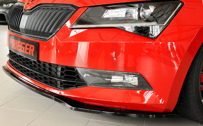Rieger 00088149 Skoda 3T 3V Superb III Front Splitter 7 | ML Performance UK Car Parts