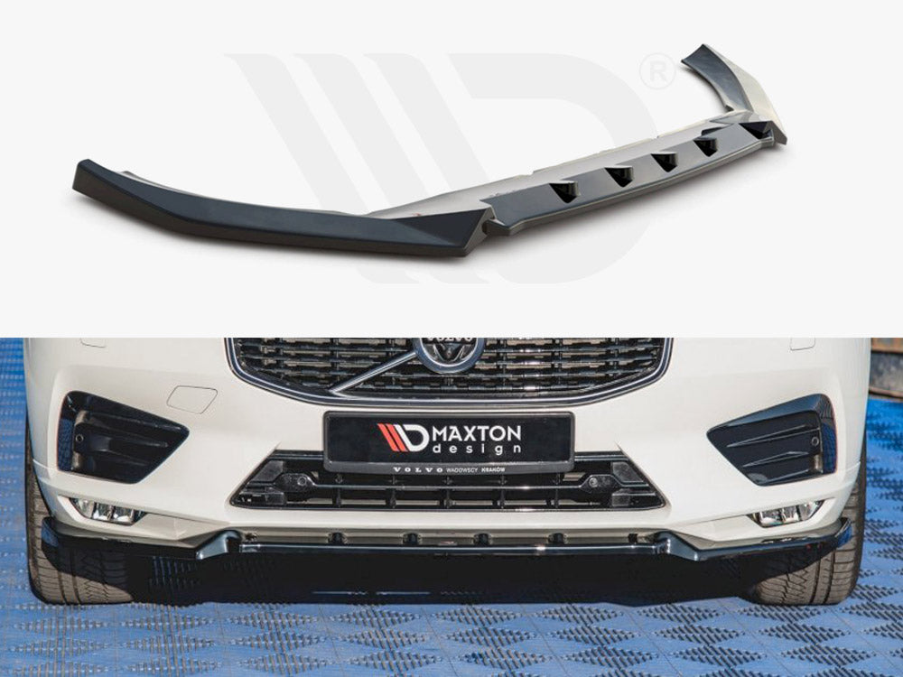 Maxton Design VO-XC60-2-RDESIGN-FD2T Front Splitter V.2 Volvo Xc60 MK2 R-design | ML Performance UK Car Parts