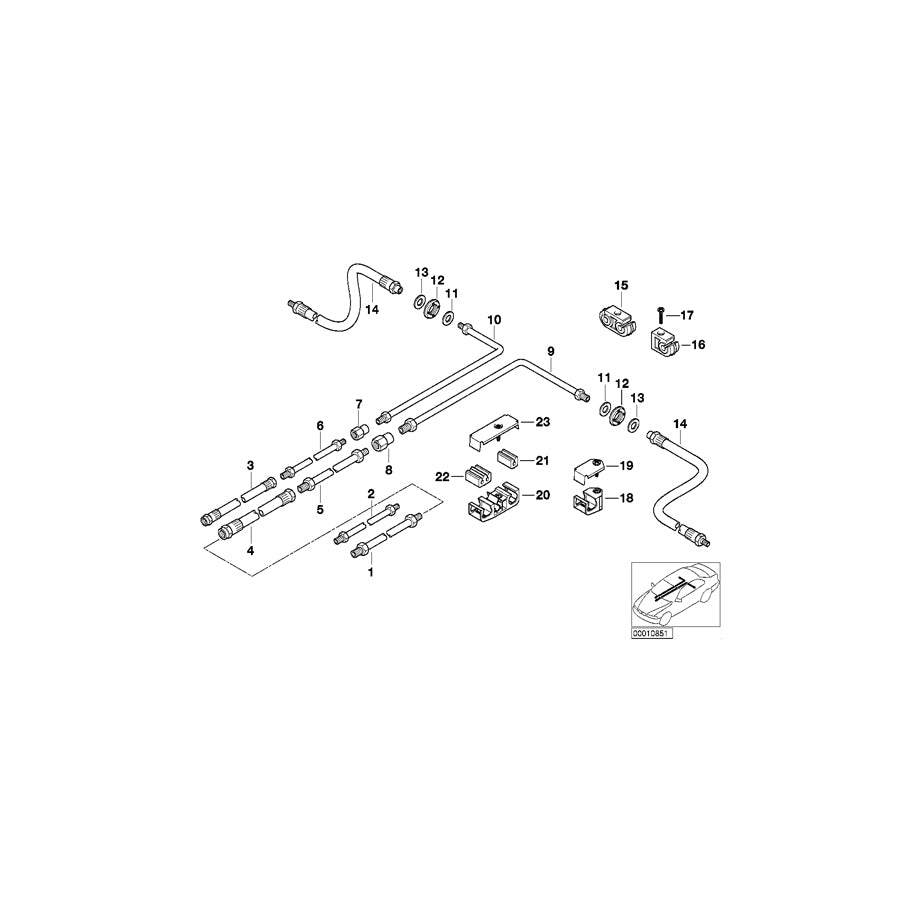 Genuine BMW 34326755125 E38 E83 Pipe M10/M12-3844mm (Inc. 750iLP & X3) | ML Performance UK Car Parts