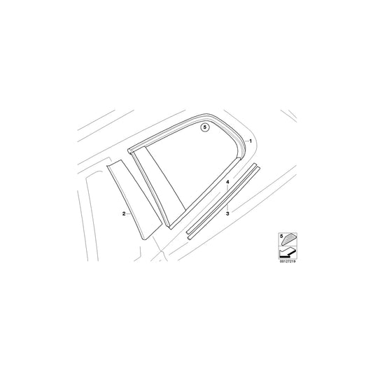 Genuine BMW 51373427672 E83 Cover, Side Window, Column C, Right SCHWARZMATT (Inc. X3 2.5si, X3 3.0si & X3 2.5i) | ML Performance UK