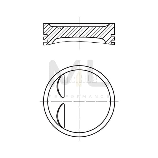 MAHLE ORIGINAL 002 81 20 Piston 97,5 mm, with piston rings, with piston ring carrier, without cooling duct | ML Performance Car Parts