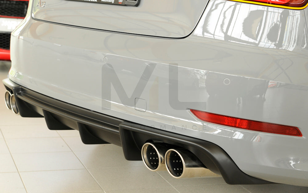Rieger 00056808 Audi 8V A3 Rear Diffuser - Matte Black – ML Performance