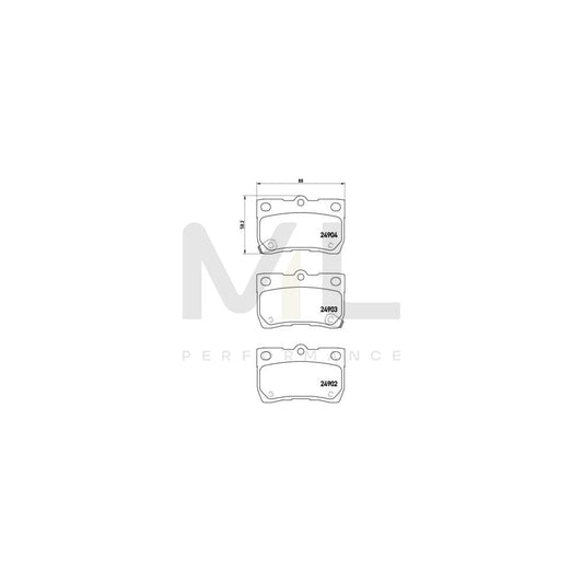 Brembo P 83 113 Brake Pad Set For With Acoustic Wear Warning | ML Performance Car Parts