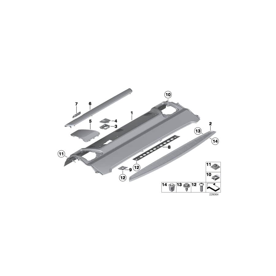Genuine BMW 51469170397 F02 F01 Rear Window Shelf OYSTER (Inc. 730d, 750LiX 4.0 & 740LdX) | ML Performance UK Car Parts