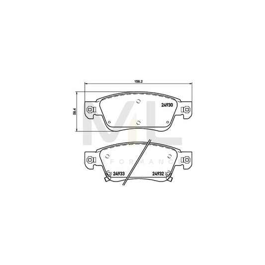 Brembo P 56 080 Brake Pad Set With Acoustic Wear Warning | ML Performance Car Parts