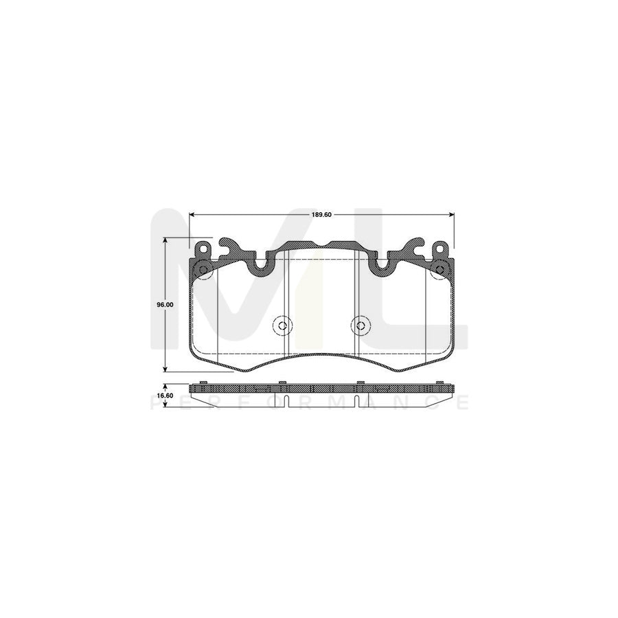 Bosch 0986Tb3110 Brake Pad Set For Land Rover Range Rover Excl. Wear Warning Contact  | ML Performance Car Parts