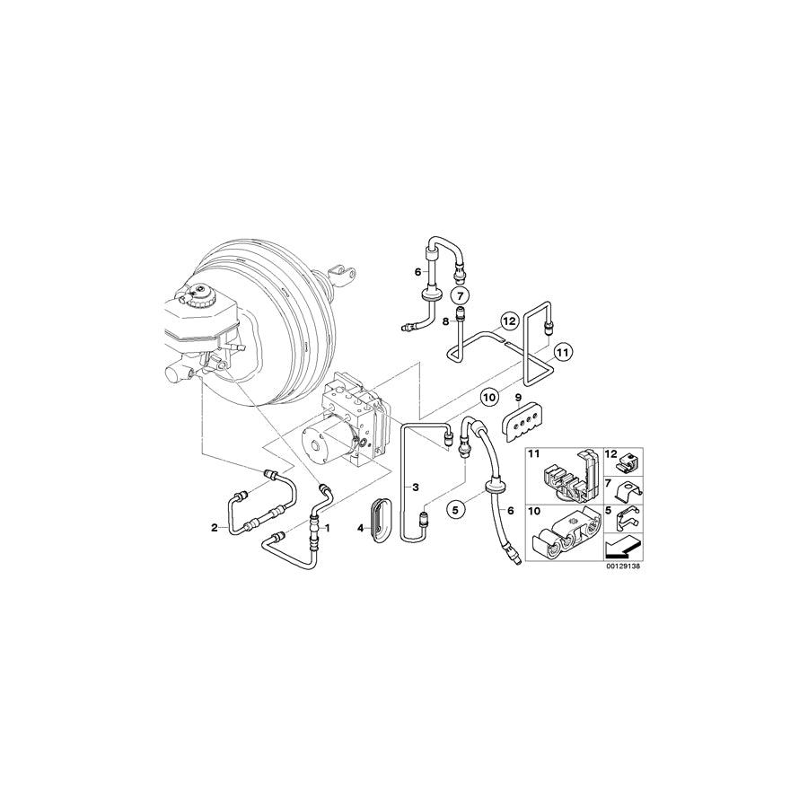 Genuine BMW 34323332360 E83 Pipeline With Pressure Hose (Inc. X3) | ML Performance UK Car Parts