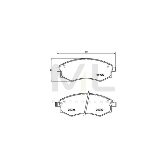 Brembo P 15 011 Brake Pad Set With Acoustic Wear Warning | ML Performance Car Parts