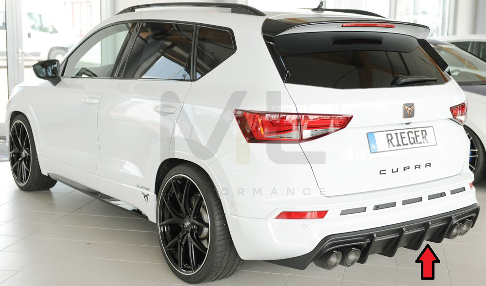 Rieger 00027045 SEAT 5FP Ateca Cupra Rear Diffuser 5 | ML Performance UK Car Parts