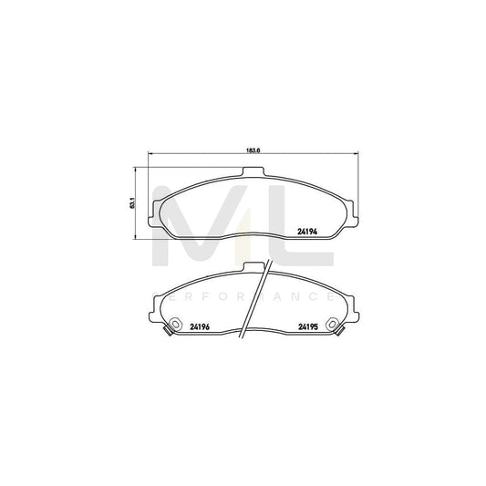 Brembo P 10 052 Brake Pad Set With Acoustic Wear Warning | ML Performance Car Parts