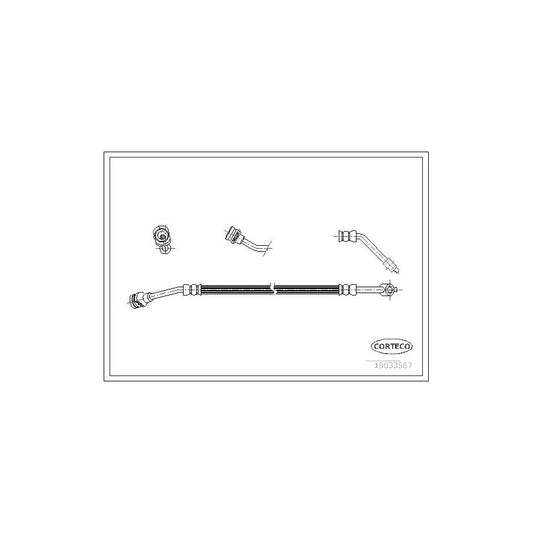 Corteco 19033567 Brake Hose For Nissan Terrano Ii Off-Road (R20) | ML Performance UK