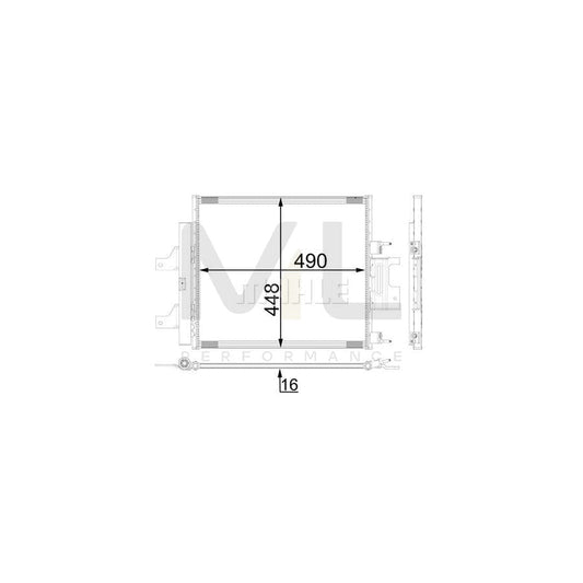 MAHLE ORIGINAL AC 26 000P Air conditioning condenser for JAGUAR XJ Saloon (X351) with dryer | ML Performance Car Parts