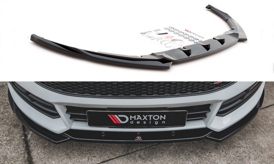 Maxton Design FO-FO-3F-ST-FD5T Front Splitter V.5 Ford Focus ST MK3 (Facelift) | ML Performance UK Car Parts