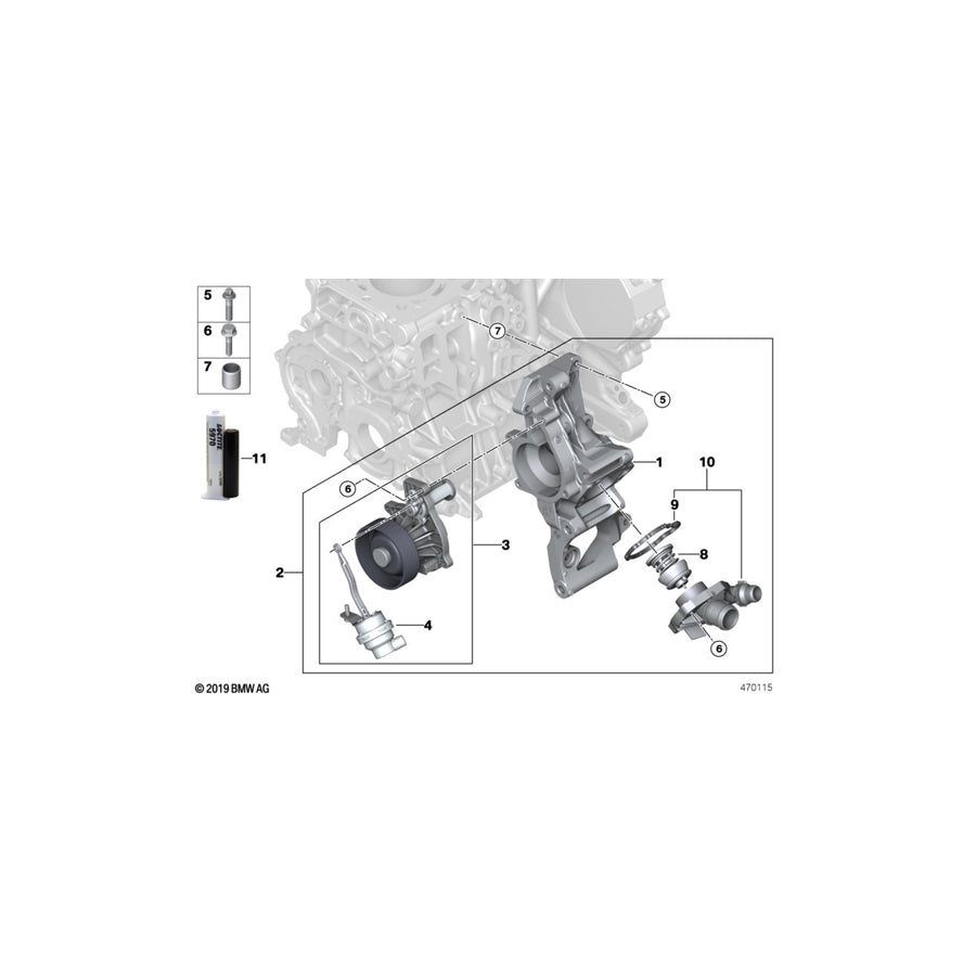 Genuine BMW 11518472053 F46 F48 Aggregate Support (Inc. X1 16d, One D & 214d) | ML Performance UK Car Parts